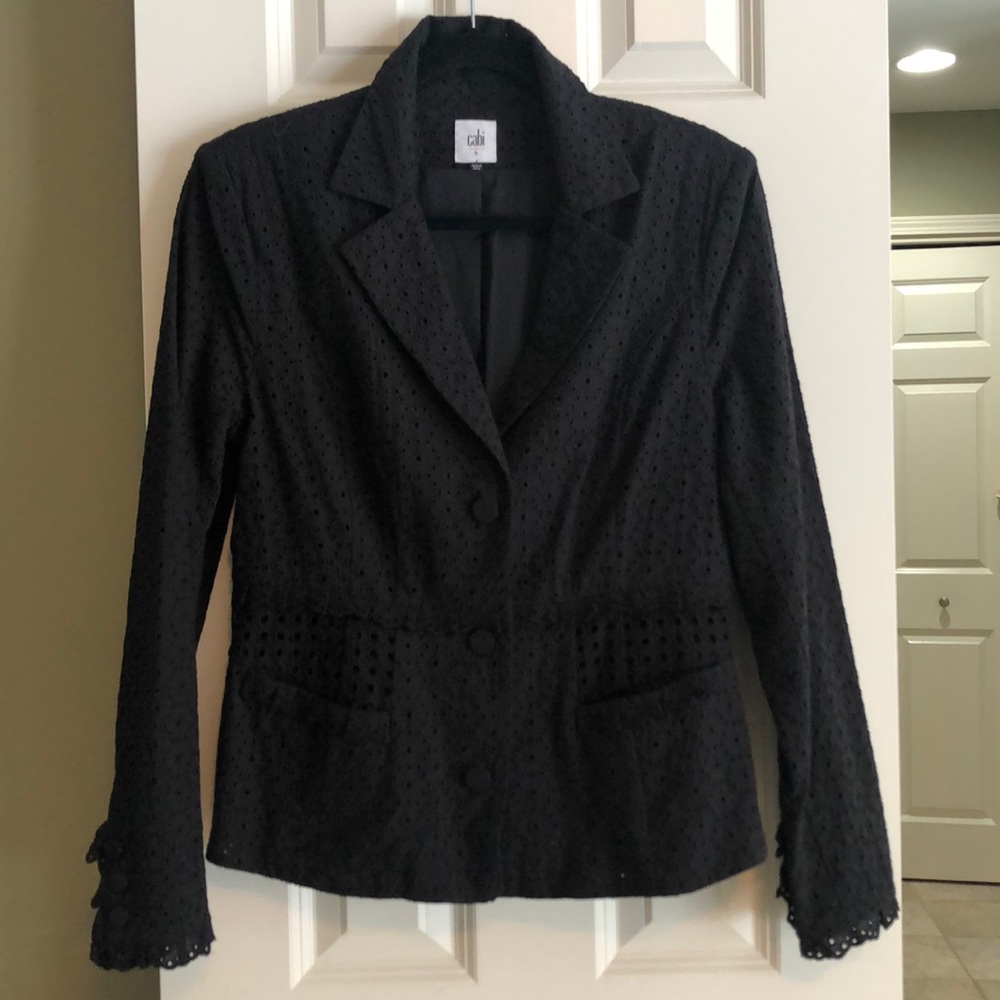 Cabi black eyelet jacket